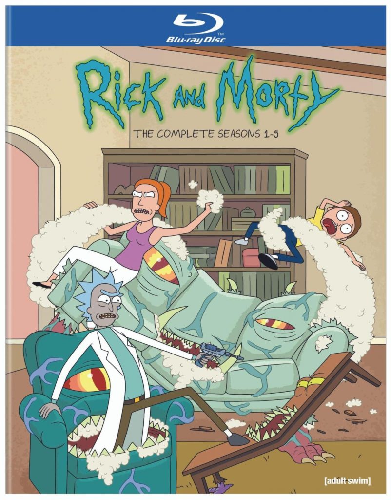 "Rick and Morty: Seasons 1-5" box art.