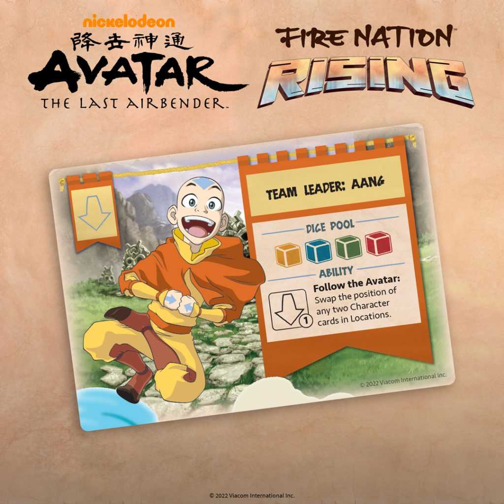 "Avatar: The Last Airbender Fire Nation Rising" Aang leader card.
