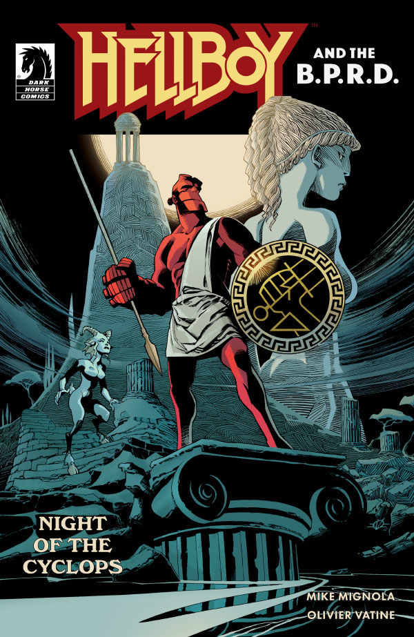 "Hellboy and the B.P.R.D: Night of the Cyclops" cover art by Olivier Vatine.