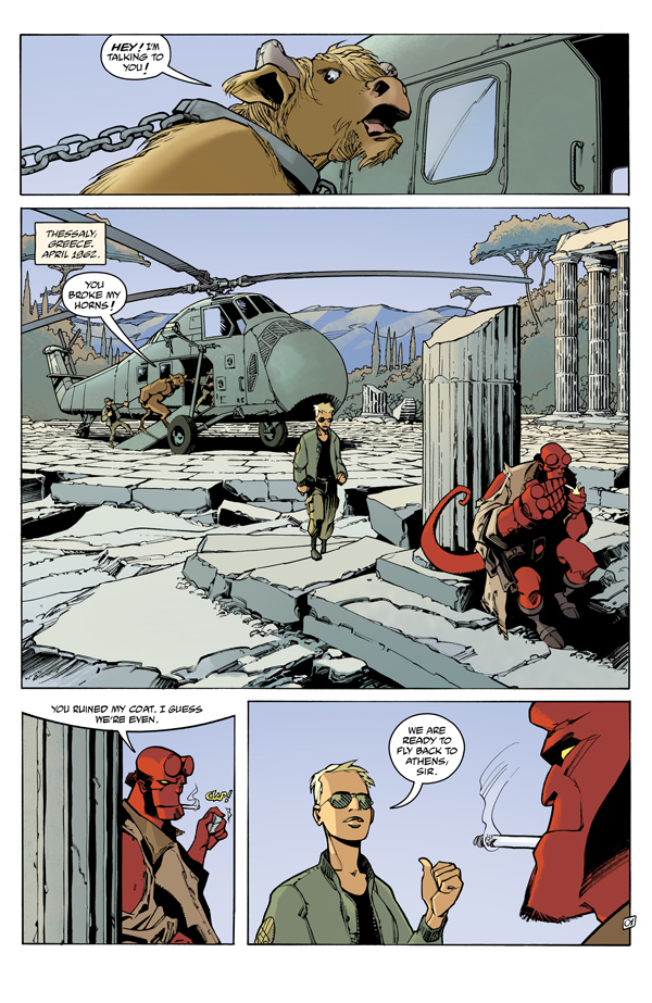 "Hellboy and the B.P.R.D: Night of the Cyclops" preview page 1.