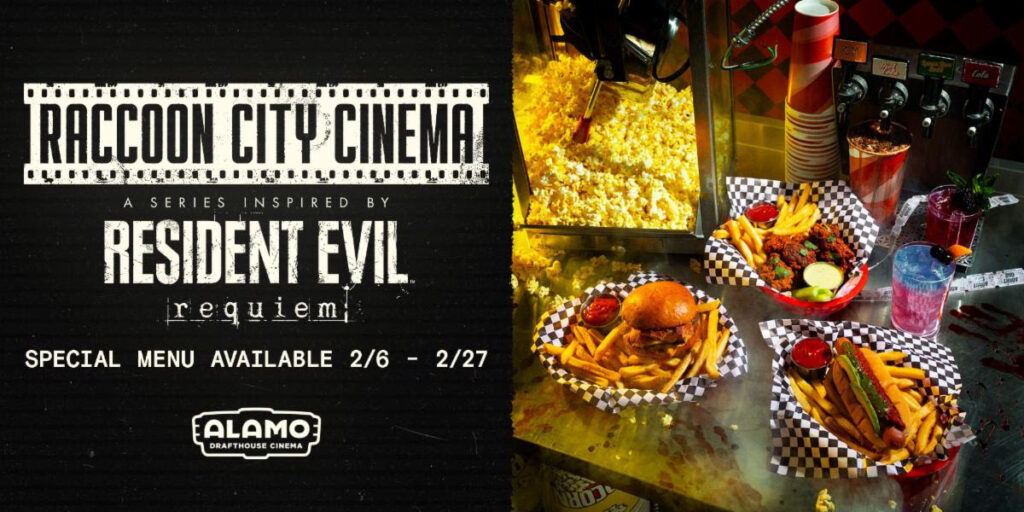 Alamo Drafthouse's Raccoon City Cinema key art banner.