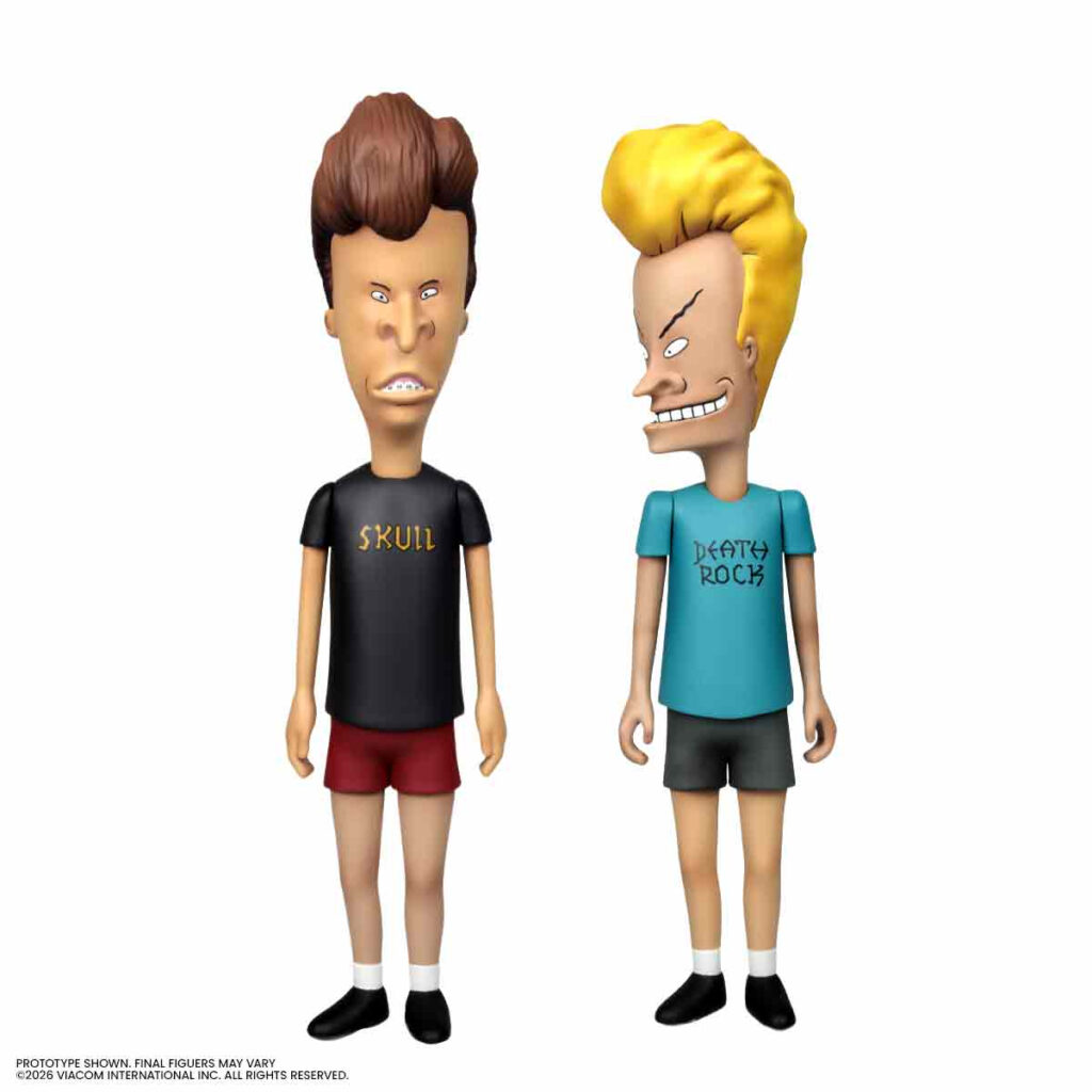 Mondo's Beavis and Butthead Regular edition figures standing.
