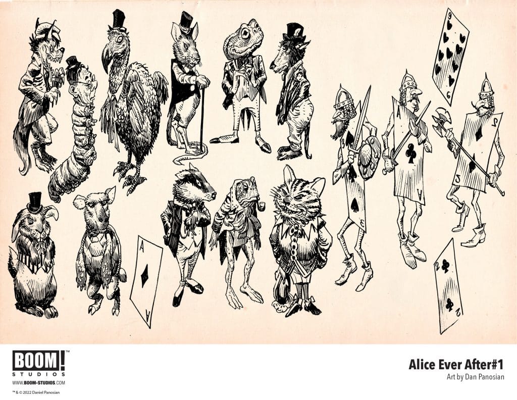 "Alice Ever After #1" character design sheet 2.