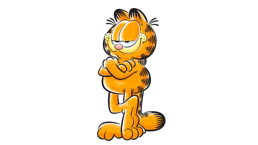 Garfield drawing from Microids' Twitter post.