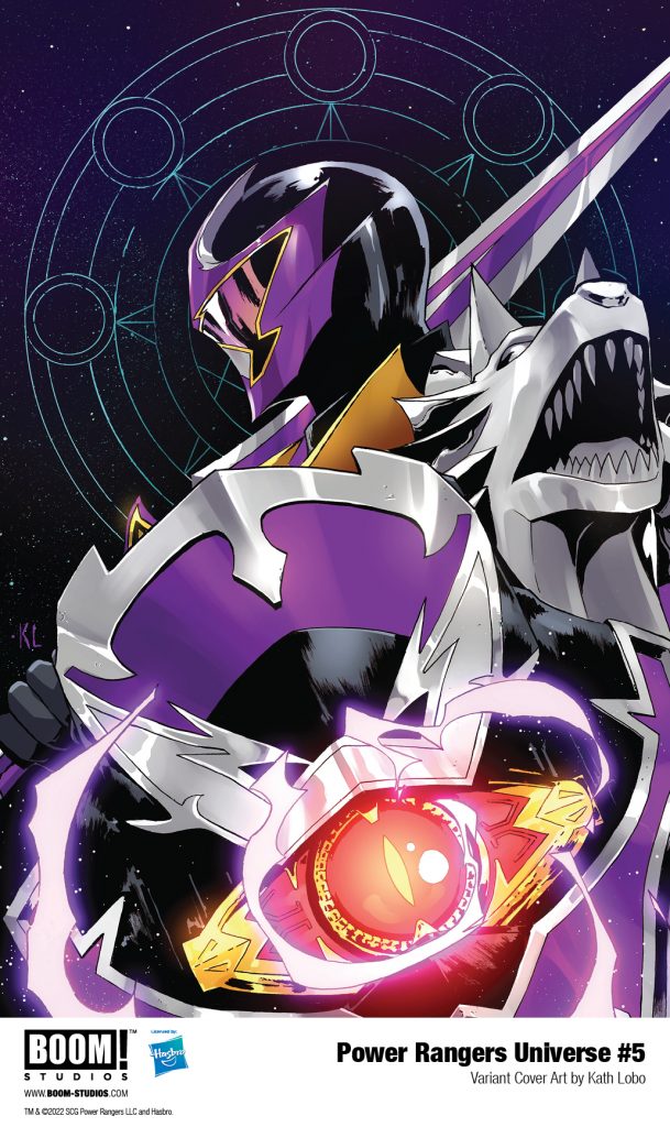 "Power Rangers Universe #5" variant cover A art by Kath Lobo.