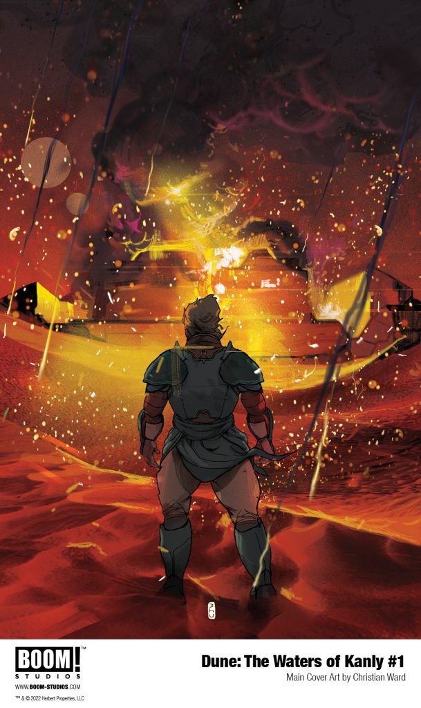 "Dune: The Waters of Kanly #1" main cover art by Christian Ward.