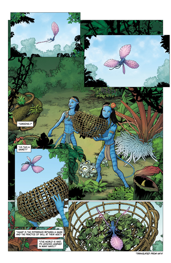 "Avatar: Adapt or Die #1" preview page 1.