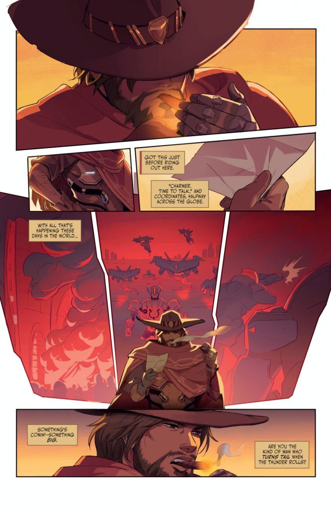 "Overwatch: New Blood #1" preview page 2.