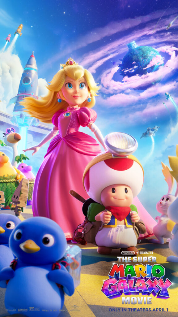 The Super Mario Galaxy Movie Peach and Toad poster